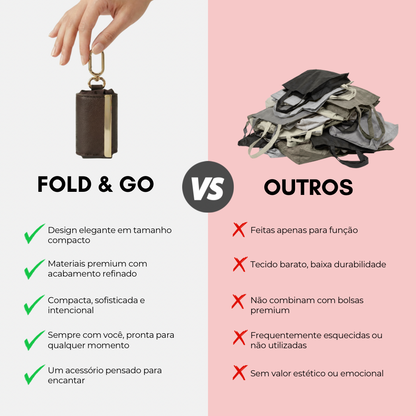 Salva™ Bolsa Tote Dobrável Chaveiro